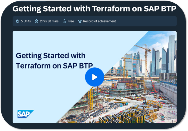 Picture learning.sap.com - Terraform course